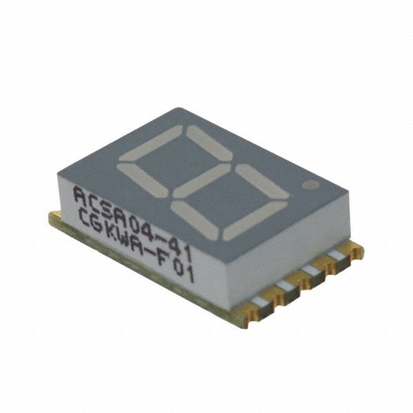 ACSA04-41CGKWA-F01 by Kingbright - DISPLAY 7SEG 0.4"" SGL GRN 10SMD