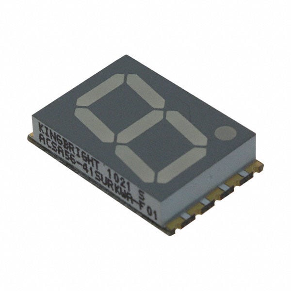 ACSA56-41SURKWA-F01 by Kingbright - DISPLAY 7SEG 0.56"" SGL RED 10SMD