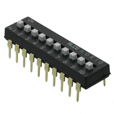 1825057-9 by TE Connectivity ALCOSWITCH Switches - SWITCH SLIDE DIP SPST 100MA 24V