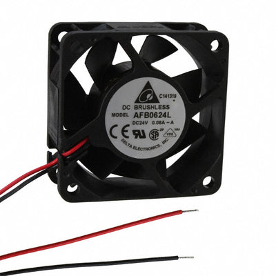 AFB0624L-A by Delta Electronics - FAN AXIAL 60X25.4MM 24VDC WIRE