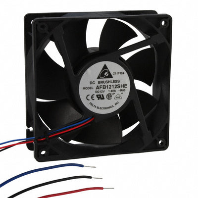 AFB1212SHE-R00 by Delta Electronics - FAN AXIAL 120X38MM 12VDC WIRE