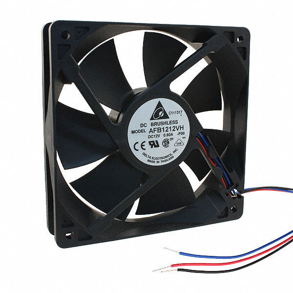 AFB1212VH-F00 by Delta Electronics - FAN AXIAL 120X25.4MM 12VDC WIRE