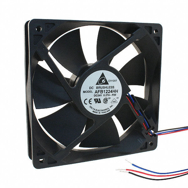 AFB1224HH-F00 by Delta Electronics - FAN AXIAL 120X25.4MM 24VDC WIRE