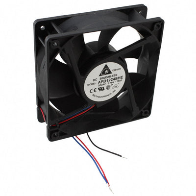 AFB1224SHE-T50F by Delta Electronics - FAN AXIAL 120X38MM 24VDC WIRE
