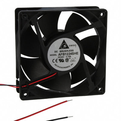 AFB1224SHE by Delta Electronics - FAN AXIAL 120X38MM 24VDC WIRE
