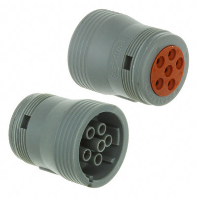AHD16-6-12S by Amphenol Sine Systems Corp - CONNECTOR PLUG HSG FMALE 6POS INLINE