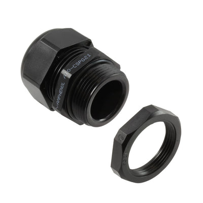 AIO-CSPG21 by Amphenol Industrial Operations - CABLE GLAND 13-18MM PG21 NYLON