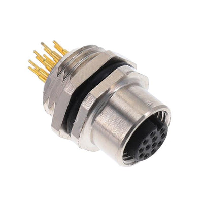 ALBKF12-FMBR12-S0 by Altech Corporation - BULKHEAD CONN. M12 FRONT MT. 12-