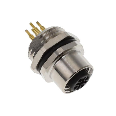 ALBKF12-FMBR4-S0 by Altech Corporation - BULKHEAD CONN. M12 FRONT MT. 4-P