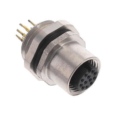 ALBKF12-FPBR12-S0 by Altech Corporation - BULKHEAD CONN. M12 FRONT MT. 12-