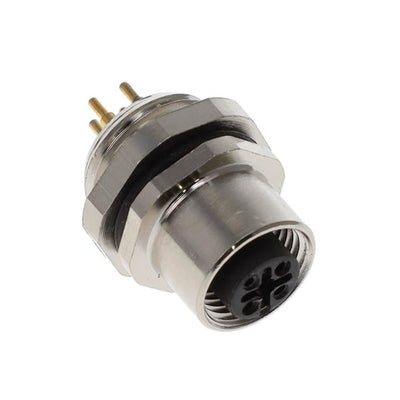 ALBKF12-FPBR4-S0 by Altech Corporation - BULKHEAD CONN. M12 FRONT MT. 4-P