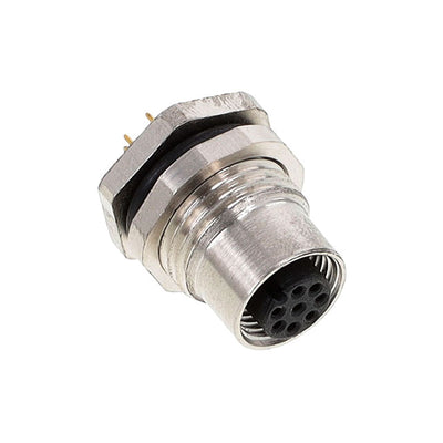 ALBKF12-RMBR8-S0 by Altech Corporation - BULKHEAD CONN. M12 REAR MT. 8-PO