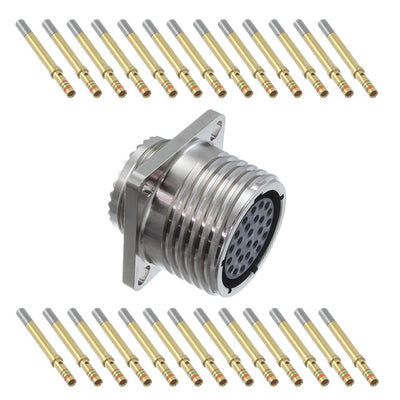 ALM00F17-26S by Amphenol Industrial Operations - CONNECTOR RECPT FMALE 26POS GOLD CRIMP
