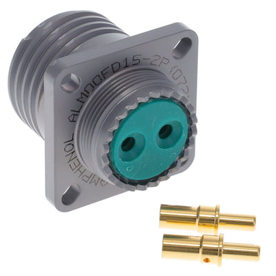ALM00FD15-2P(072) by Amphenol Industrial Operations - CONNECTOR RECPT MALE 2POS GOLD CRIMP