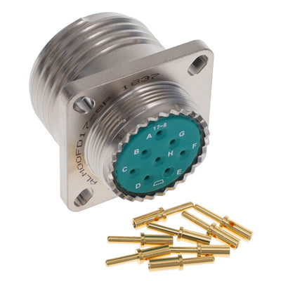 ALM00FD17-8P by Amphenol Industrial Operations - CONNECTOR RECPT MALE 8POS GOLD CRIMP