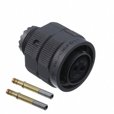 ALM06FD11-2S(072) by Amphenol Industrial Operations - CONNECTOR PLUG FMALE 2POS GOLD CRIMP