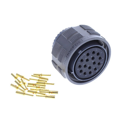 ALM06FD21-16S(072) by Amphenol Industrial Operations - CONNECTOR PLUG FMALE 16POS GOLD CRIMP