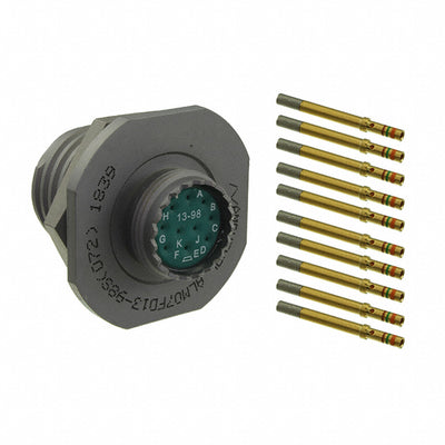ALM07FD13-98S(072) by Amphenol Industrial Operations - CONNECTOR RECPT FMALE 10POS GOLD CRIMP