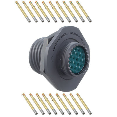 ALM07FD15-19S(072) by Amphenol Industrial Operations - CONNECTOR RECPT FMALE 19POS GOLD CRIMP