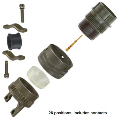 MS3126F-16-26P by Amphenol Industrial Operations - CONNECTOR PLUG MALE 26POS GOLD CRIMP