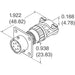 MS3110F8-2PW by Amphenol Industrial Operations - CONNECTOR RECPT MALE 2P GOLD SLDR CUP