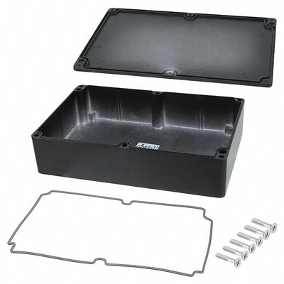 AN-1307-AB by Bud Industries - BOX ALUM BLACK 8.764""L X 5.758""W