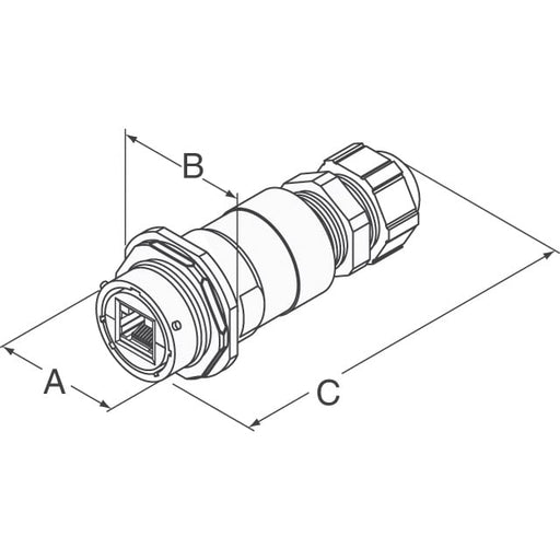 RJF7PE2G15100BTX by Amphenol Socapex - CABLE MOD 8P8C JACK-PLUG 4.92