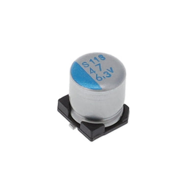 APXS6R3ARA470ME61G by Chemi-Con - ALUMIN CAP POLY 47UF 20% 6.3V SMD