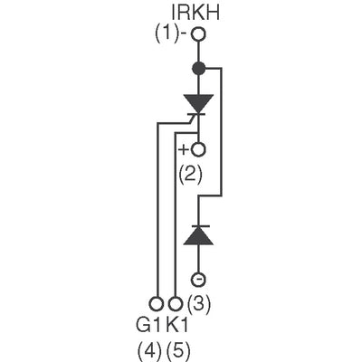 IRKU91/12A by Vishay General Semiconductor - Diodes Division - SCR CC 2SCR 1200V 90A ADD-A-PAK