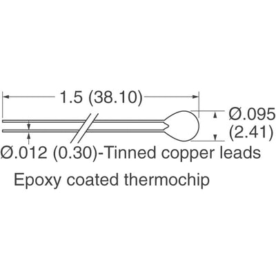 DC95F103V by Amphenol Thermometrics - THERMISTOR NTC 10KOHM 3969K BEAD