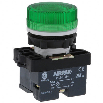 ASP2PLB3LB24 by Sensata-Airpax - INDICATOR LIGHT 22MM GRN 24V