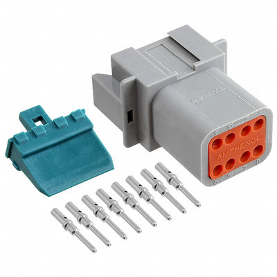 AT04-08PA-KIT01 by Amphenol Sine Systems Corp - CONNECTOR RECPT 8POS CRIMP 16-18AWG
