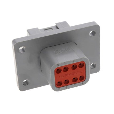 AT04-08PA-L012 by Amphenol Sine Systems Corp - CONNECTOR RECPT HSG 8POS FLANGE MNT