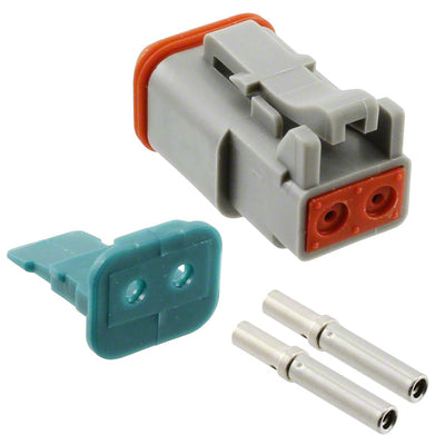 AT06-2S-KIT01 by Amphenol Sine Systems Corp - CONNECTOR PLUG 2POS CRIMP 16-18AWG