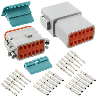AT12PS-CKIT by Amphenol Sine Systems Corp - CONNECTOR PLUG&RCP 12P CRIMP 16-18AWG