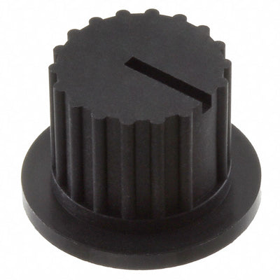 AT3009A by NKK Switches - ROTARY KNOB NR01 BLACK FLANGE