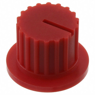 AT3009C by NKK Switches - ROTARY KNOB NR01 RED FLANGE