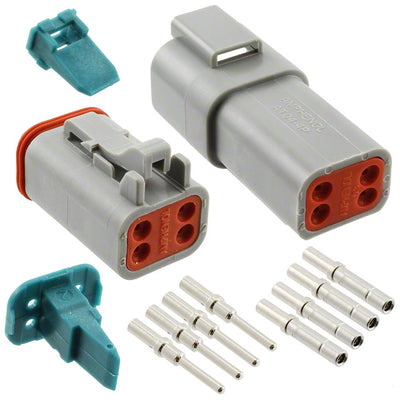 AT4PS-CKIT by Amphenol Sine Systems Corp - CONNECTOR PLUG&RCPT 4P CRIMP 16-18AWG