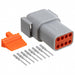 ATM04-08PA-KT01 by Amphenol Sine Systems Corp - CONNECTOR RECPT 8POS CRIMP 16-22AWG