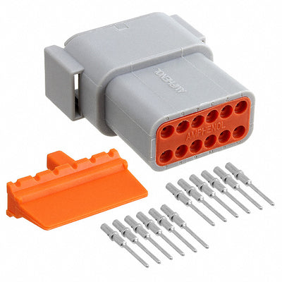 ATM04-12PA-KT01 by Amphenol Sine Systems Corp - CONNECTOR RECPT 12POS CRIMP 16-22AWG