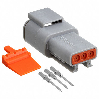 ATM04-3P-KIT01 by Amphenol Sine Systems Corp - CONNECTOR RECPT 3POS CRIMP 16-22AWG