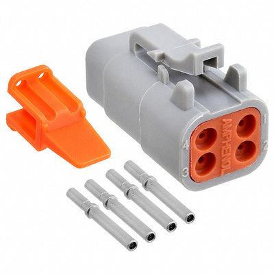 ATM06-4S-KIT01 by Amphenol Sine Systems Corp - CONNECTOR PLUG 4POS CRIMP 16-22AWG