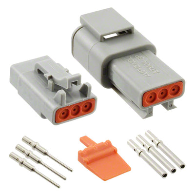 ATM3PS-CKIT by Amphenol Sine Systems Corp - CONNECTOR PLUG&RCPT 3P CRIMP 16-22AWG