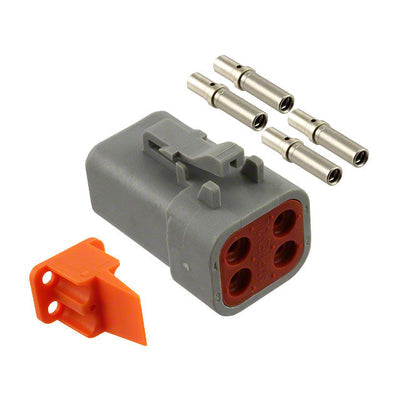 ATP06-4S-KIT01 by Amphenol Sine Systems Corp - CONNECTOR PLUG 4POS CRIMP 12-14AWG