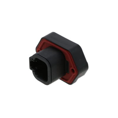 ATP15-4P-BM01BLK by Amphenol Sine Systems Corp - 4 POSITION STRAIGHT PCB FLANGE M