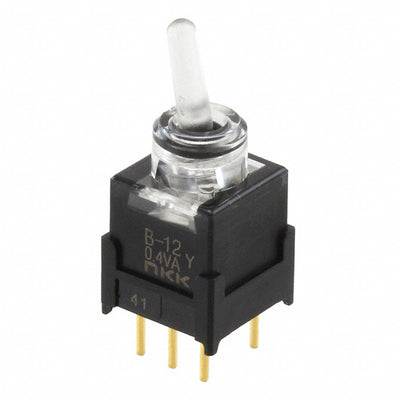 B12JJPD by NKK Switches - SWITCH TOGGLE SPDT 0.4VA 28V