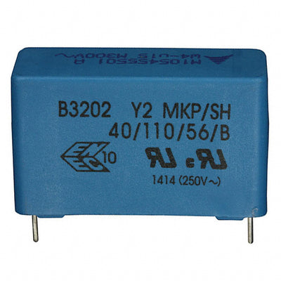 B32024A3154M000 by EPCOS - TDK Electronics - FILM CAPAC 0.15UF 20% 1.5KVDC RAD
