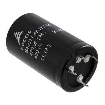 B43511A5477M000 by EPCOS - TDK Electronics - ALUMIN CAP 470UF 20% 450V SNAP