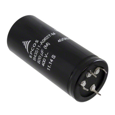 B43511A9827M000 by EPCOS - TDK Electronics - ALUMIN CAP 820UF 20% 400V SNAP