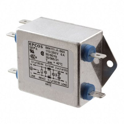 B84111A0000B060 by EPCOS - TDK Electronics - LINE FILTER 250VDC/VAC 6A CHASS